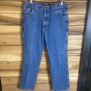 Wrangler George Strait cowboy cut slim fit Men's Straight Blue Jeans 35x30